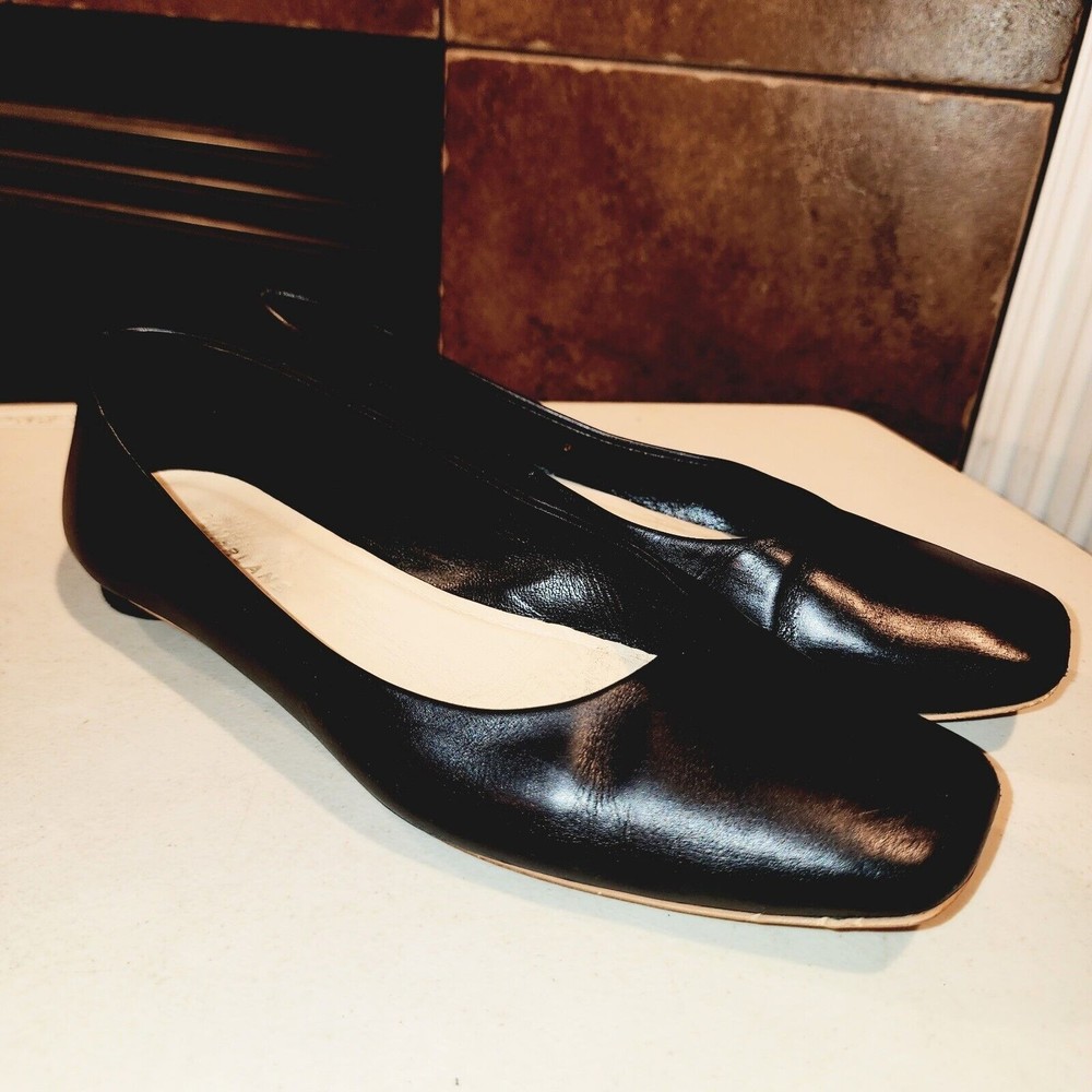 EVERLANE | THE  90s FLAT Timeless Classic Blk Leather Slip On Flats Sz 9 Italy